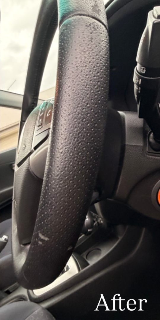 Steering Wheel after detailing by DD Auto Care